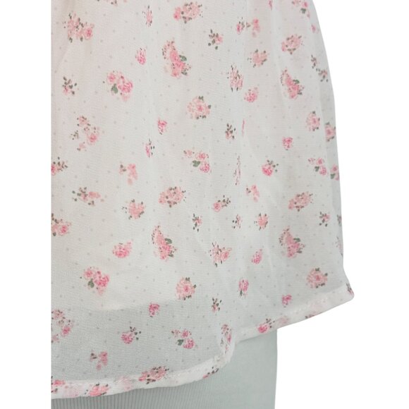 NWT Sugar Lips Ditsy Floral Empire Waist Babydoll Top | Romantic Coquette Fairy - Picture 11 of 16